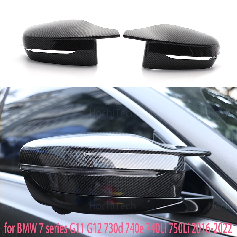 

2pcs Modified Carbon Fiber Pattern LHD M4 Style Mirror Cover Caps for BMW 7 Series G11 G12 730d 740e 740Li 750Li 2016-2022 RHD