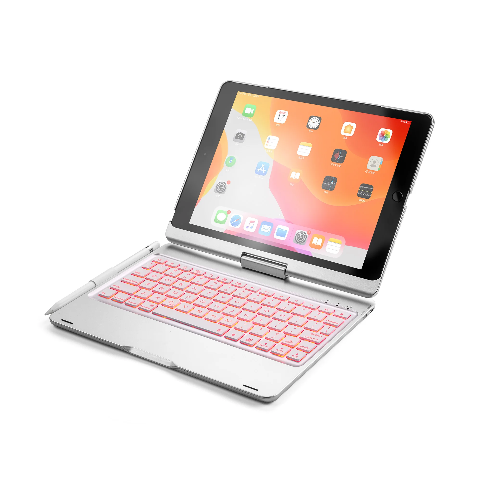 Wireless Bluetooth Keyboard Cover for ipad Air3 pro10.5‘’ new ipad 10.5 Ultra thin light-emitting 360rotate Ultra thin keyboard