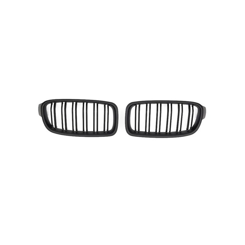 2013-ON For BMW 3 Series F30 Grill ABS Plastic Double Slats Gloss Black/Matt /Chrome Front Grille