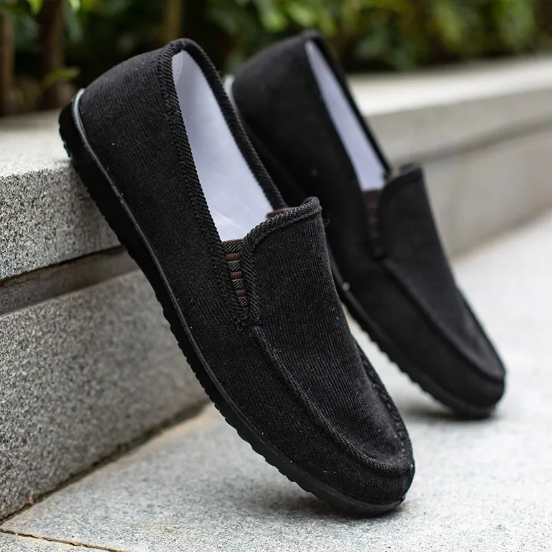 New Men Loafers Shoes Brand Fashion Soft Man Moccasins Loafers Canvas Slip-On Casual Shoes Men Outdoor Walking Men Footwear hn6h