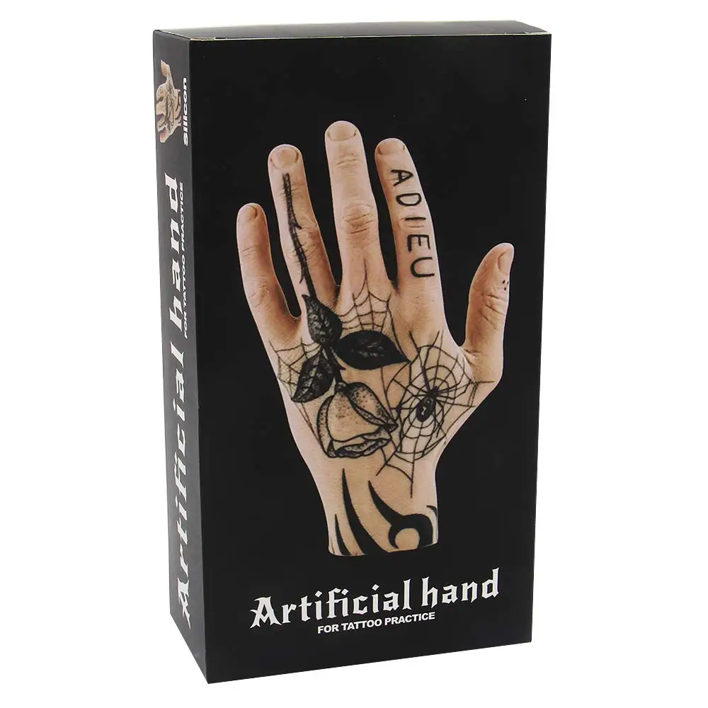 Tattoo Practice Fake Hand Left Right Silicone Tattoo Hand Practice Skin Dummy Fake Tattoo Skin for Tattoo Beginner Practice