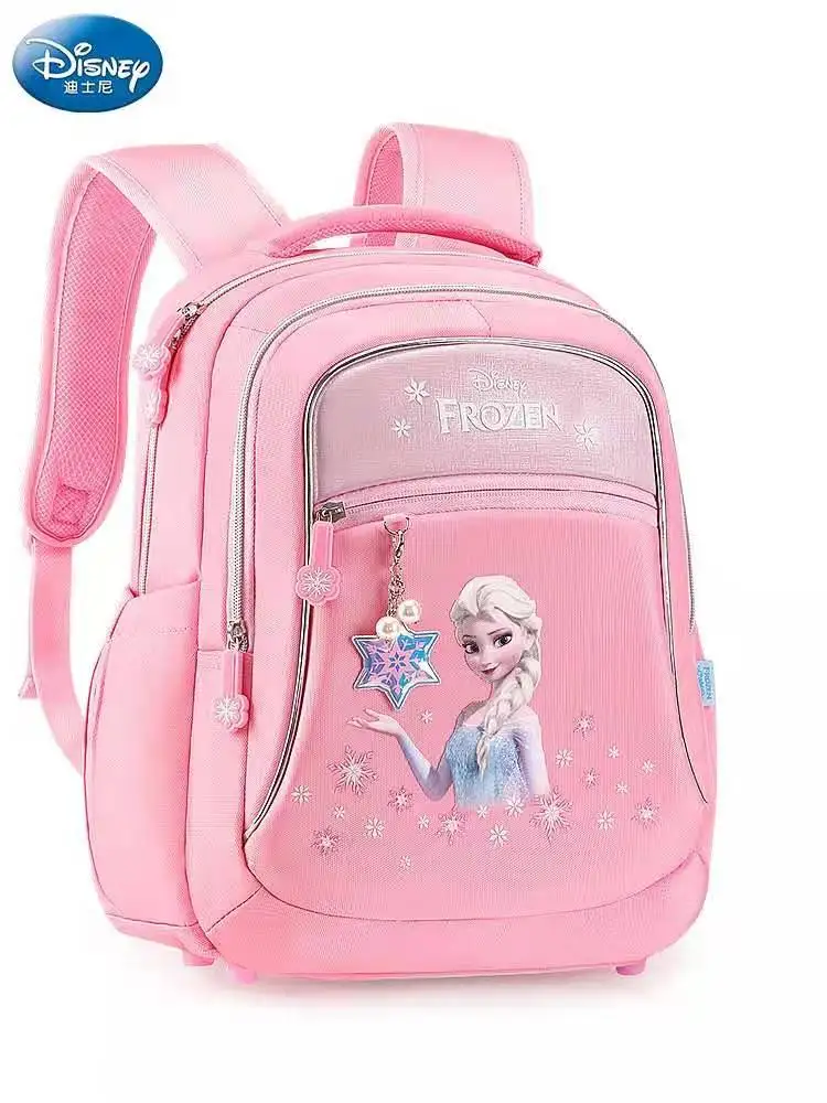 Disney Frozen School Bags for Girls Elsa Anna Olaf Primary Student Shoulder Orthopedic Backpack Grade 1-4 Big Capacity Mochilar