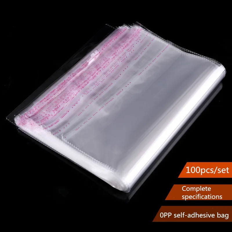 Multi-size Transparent Self-adhesive Cellophane , Self-locking Small Plastic For Candy Packaging, Resealable Bags