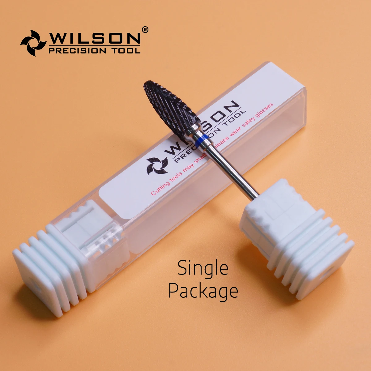 WILSON PRECISION TOOL Bullet Shape - Cross Cut- Black Ceramic - (6410201-6410801)-Zirconia Burs