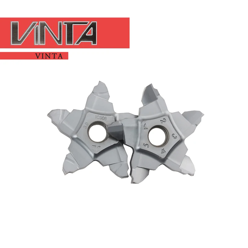 Imagem -02 - Lâmina de Corte de Estrela Pentagonal Penta34n-pf Cnc Longos Grooving Insert Lâmina Overlord