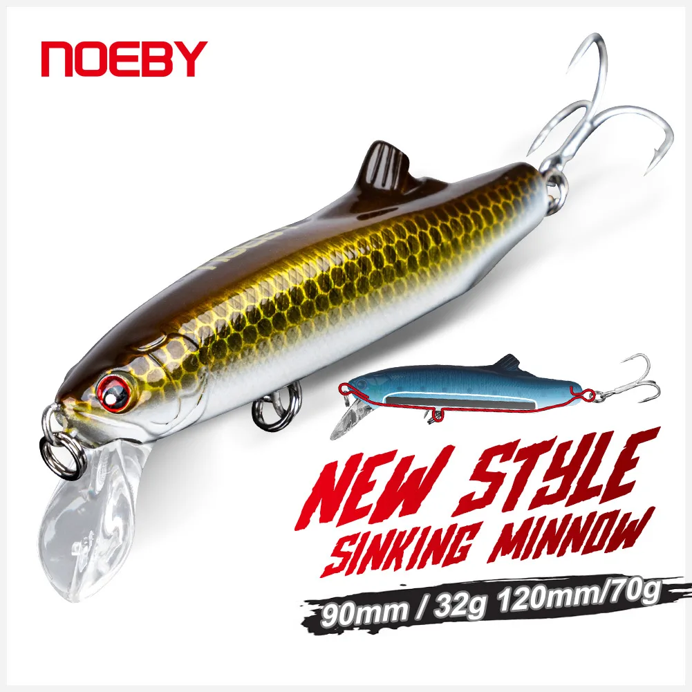 Noeby Minnow wobbler sinking 90mm – Lubina y atún agua salada - imagen 3