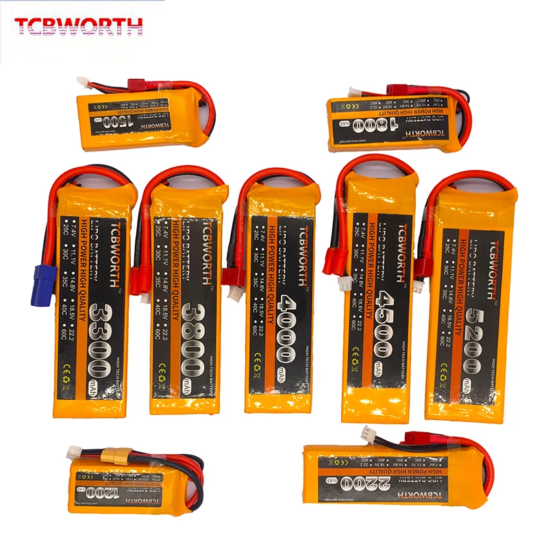 2S 7.4V 2200 3000 3500 4000 4200 5000 5200 6000mAh 25C 35C 60C RC LiPo batteria 2S per RC aereo Drone elicottero auto giocattolo