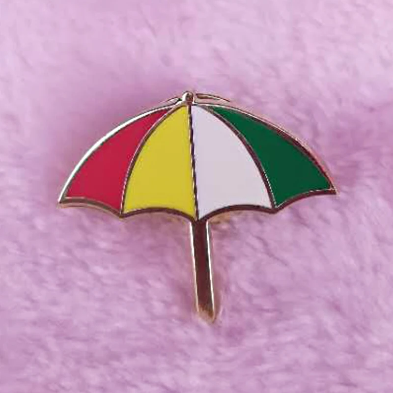 Umbrella lapel pin pride addition