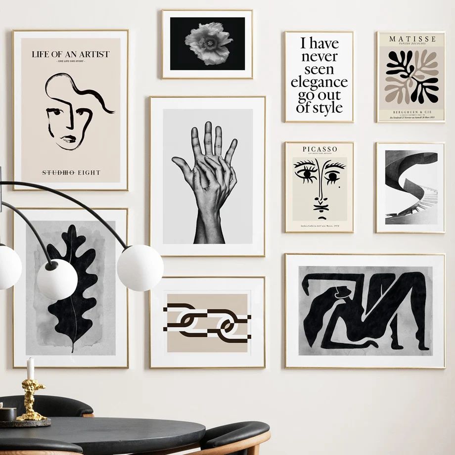 Matisse Picasso Abstract Wall Art Print Canvas Painting Vintage Nordic Poster Modern Gallery Wall Pictures For Living Room Decor