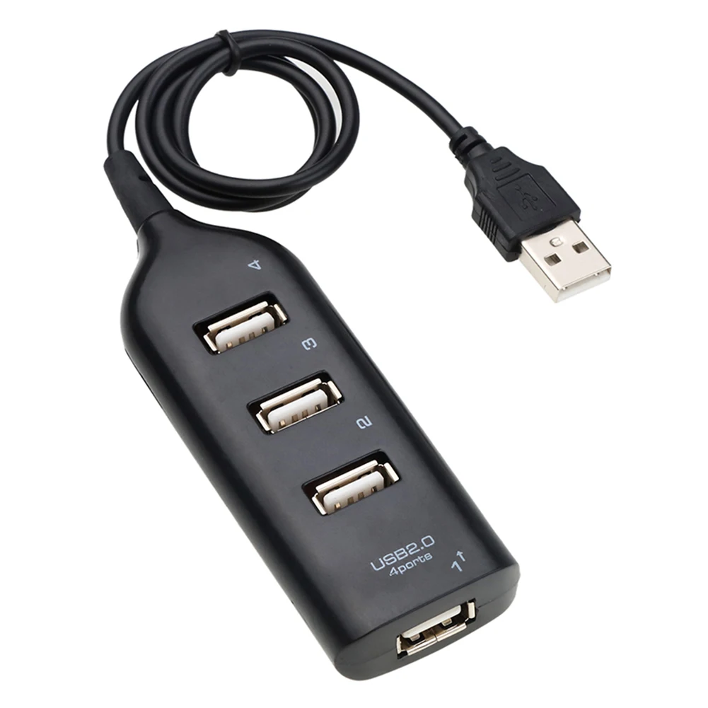 USB Hub 5Mbps High Speed Multi USB 2.0 Adapter Expander Classic Practical Multi-functional 4 Port Computer Splitter