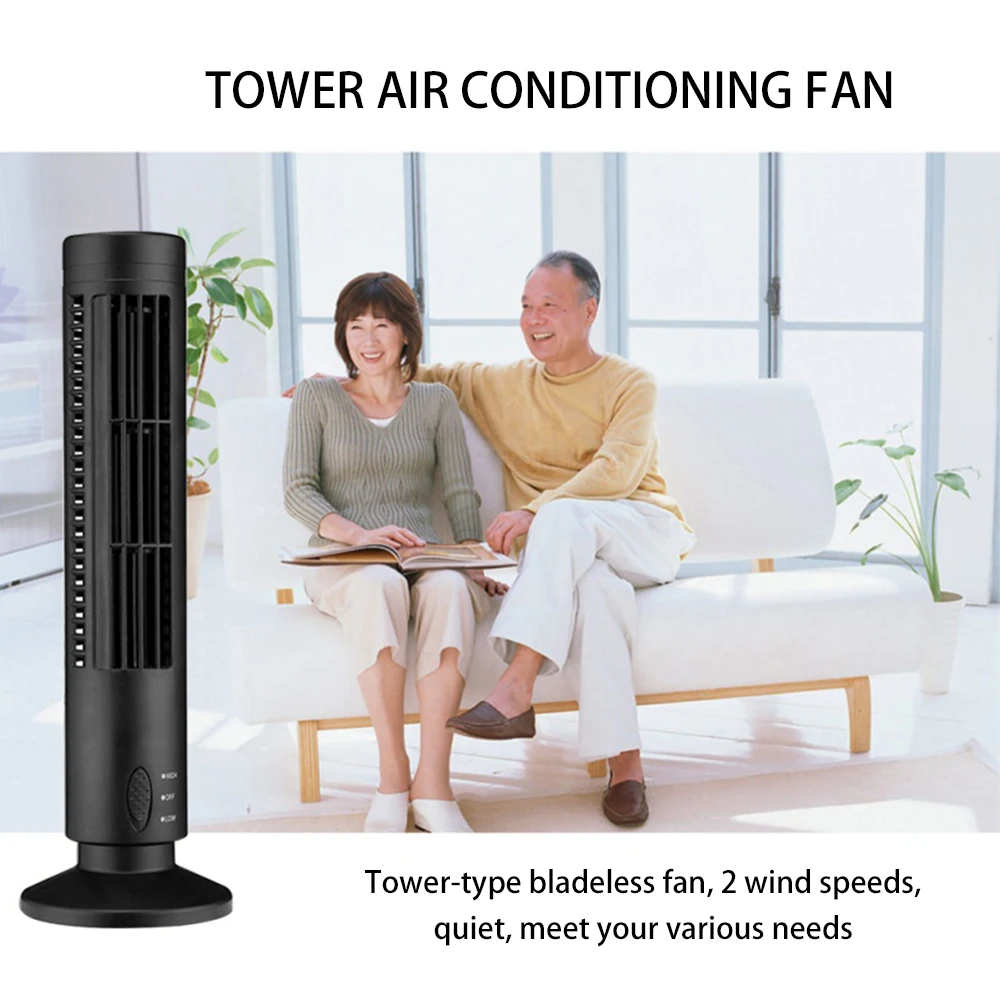 Ar Condicionado Cooling Vertical, Bladesess Desk, Desktop Mute Tower, Ventilador USB, Completo para Home Office