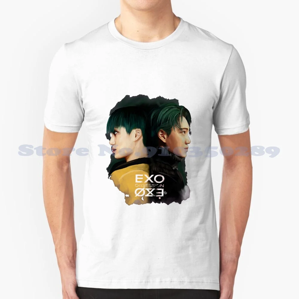 Kai Fanart 100% Cotton T-Shirt Fanart Baekhyun X