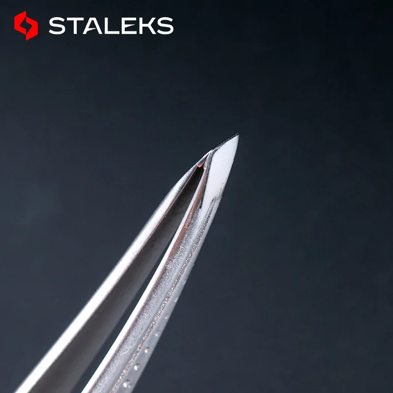 1pc STALEKS TC-12-3 Premium High Precision Eyebrow Tweezers Stainless Steel Slant Tip Tweezers Hair Removal Tweezer Makeup Tool