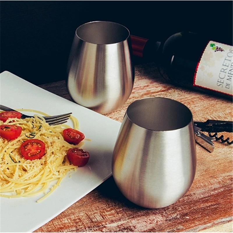 

2 Styles Stainless Steel 304 Milk Cold Drinking Whisky Beer Cup Creative Egg Shape Coffee Tea Mug