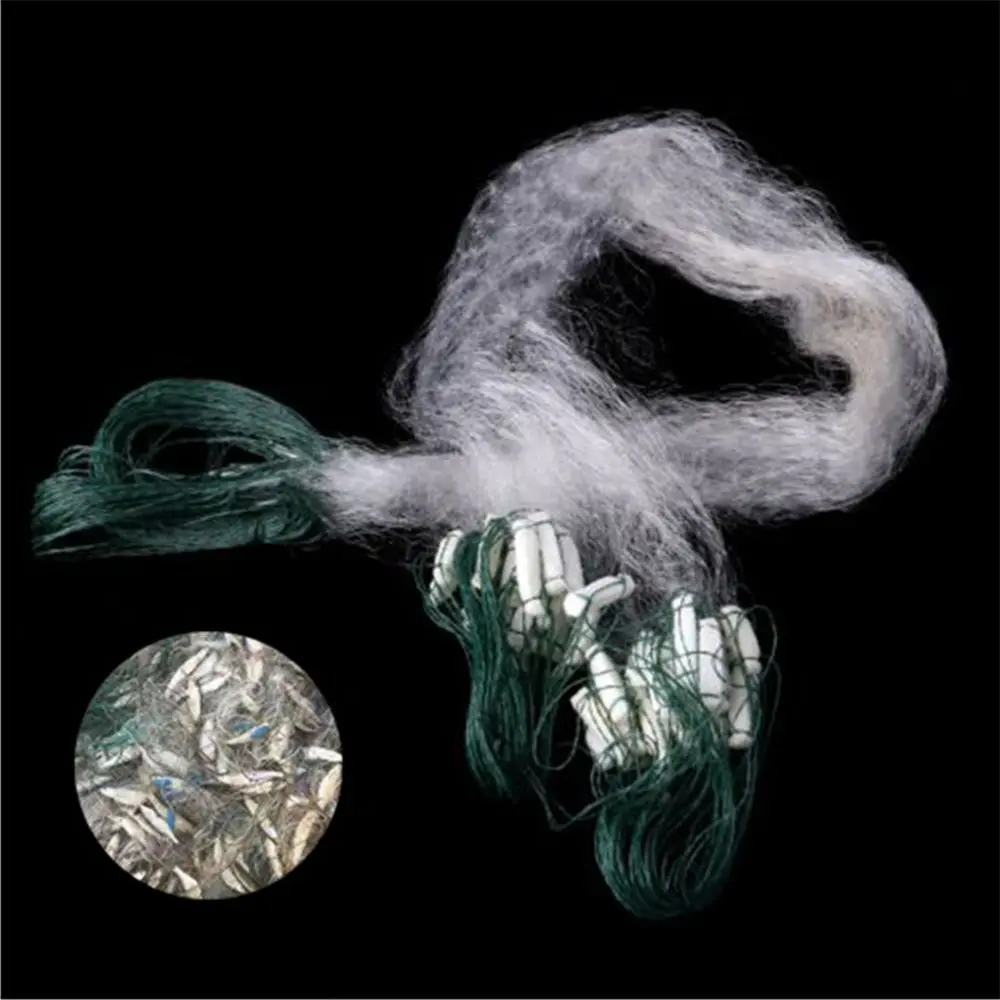 Chemical Fiber Single Layer Fishing Fish Mesh Trap Monofilament Net Netting Tackle 1.5x1.5cm Net Hole