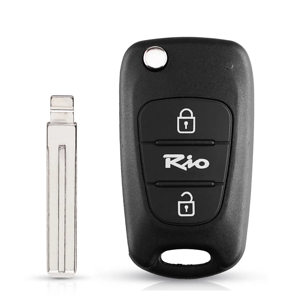 KEYYOU 3 Buttons Replacement Remote Key Case Blank Cover Flip Folding Car Key Shell For Kia Rio Car Key