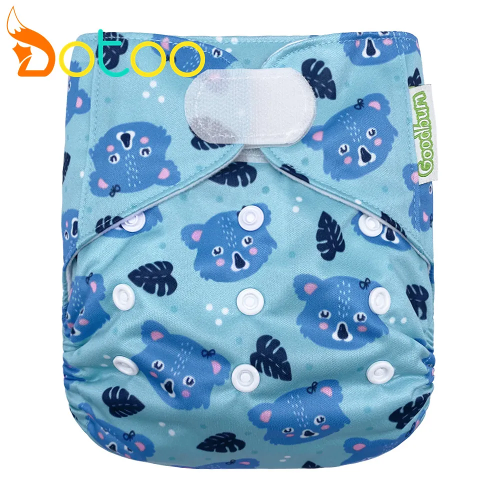 

Dotoo Blue Bear Hook Loop Cloth Diaper Washable Adjustable Nappy For 3-15KG Baby