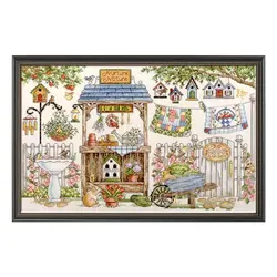 Fishxx Cross Stitch C821 Rural Style Home Sewing Kit Bird Home Hand Embroidery Painting