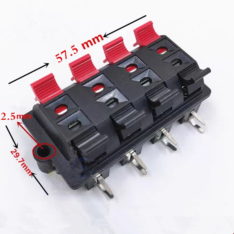 Clip de cable amplificador de altavoz WP de 8 bits, terminal de Audio, clip de cable de bocina, WP8-3, luz LED, 2 unids/lote