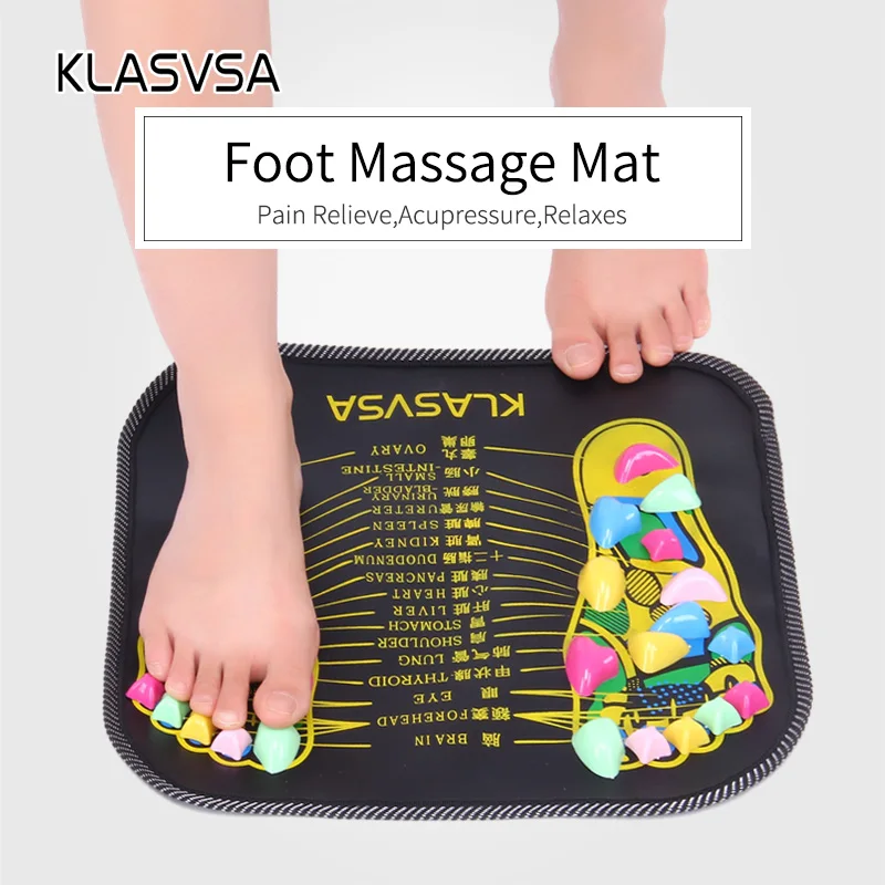 KLASVSA Reflexology Walk Stone Foot Leg Pain Relieve Relief Walk Massager Mat Health Care Acupressure Mat Pad massageador