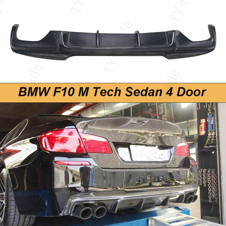 F10 Carbon Fiber/FRP Rear Bumper Diffuser Spoiler Lip For BMW 5 Series F10 M Sport M Tech Sedan 2012 2013 2014 2015 2016