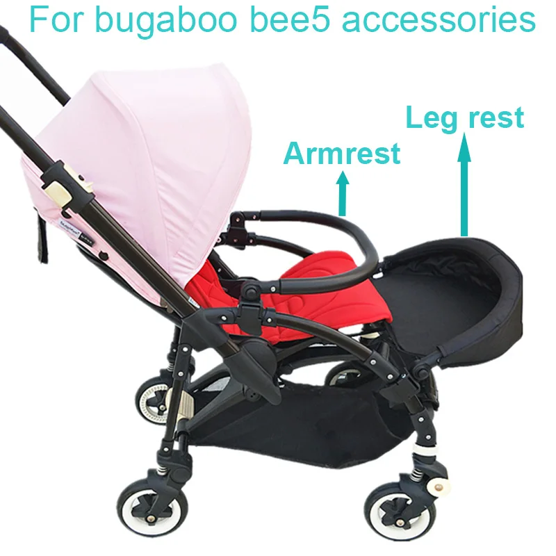 COLU KID®  Baby Stroller Accessories Extend Foot Pedal Footboard and Armrest PU Bumper for Bugaboo Bee 5 Bee 3