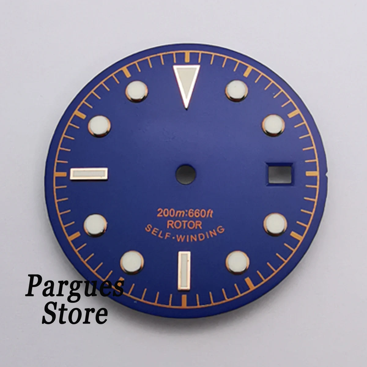 30.5mm sterile blue green watch dial luminous fit NH35 Miyota8215 8205 DG2813 ETA2836/2824 movement