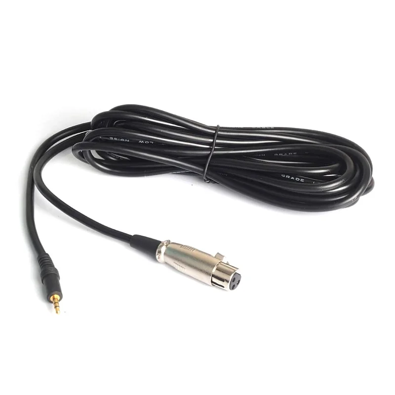 2.5m long XLR 3 Pin Female to Right Angle 1/8 XLR3F to Right-angle 3.5 mm TRS for DV Camera Stereo Microphone Mic