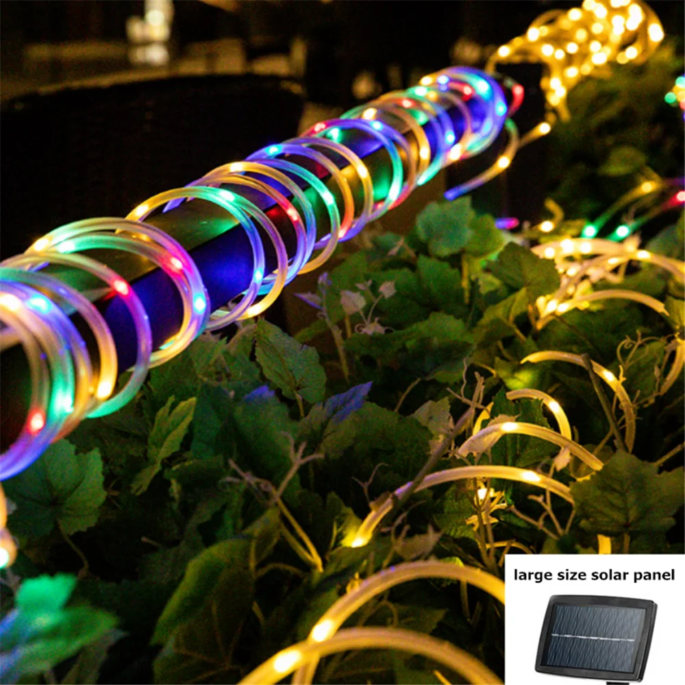 

100LED Solar Light Outdoor Large Size Solar Panel 2000mAh Fairy String Light Christmas Light Waterproof Garden House Decor Light