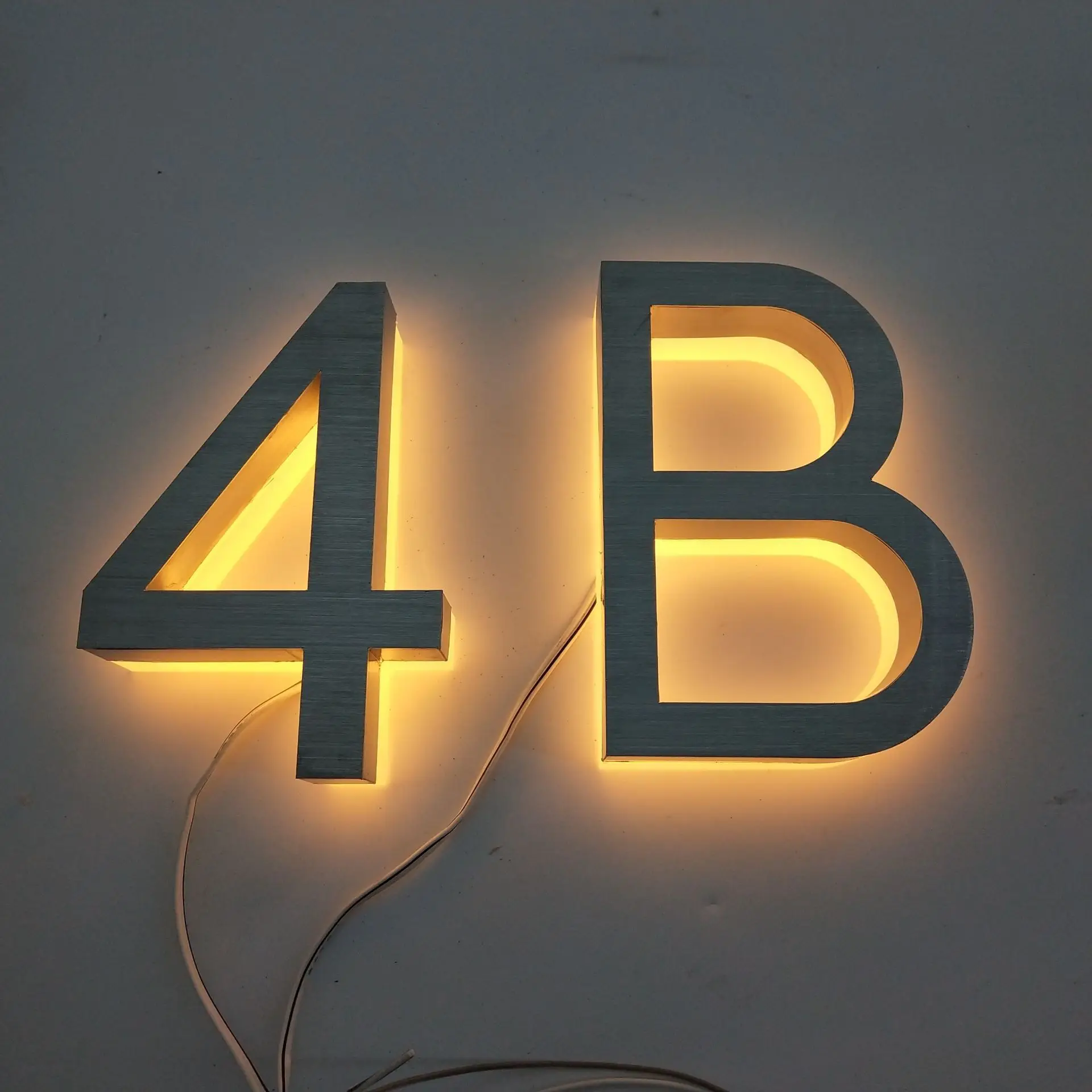 Waterdichte Light Sign Rvs 3D Led Illumilous Licht Huis Nummers Adres Nummers Led Deur Plaat