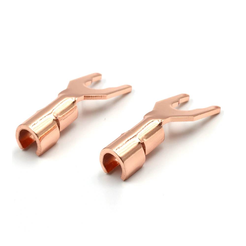 موصلات مكبر صوت مشبعة للأوديوفيل من النحاس النقي ، مقبس ، مطلية بالذهب عيار 24 ، ص سبيد ، 8 * *