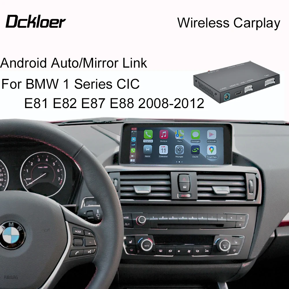 

Wireless Radio CarPlay For BMW 1 Series CIC E81 E82 E87 E88 2008-2012 Android Auto Mirror Link AirPlay Car Play Youtube Function