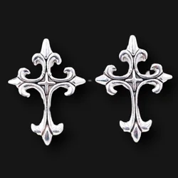 6pcs Silver Plated Catholic Cross Pendants Necklace Bracelet Metal Accessories DIY Charms For Jewelry Crafts Making A2369