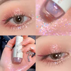 6 Colors Glitter Liquid Eyeshadow Highlighter Waterproof Pearlescent Shiny Eye Shadow Sequins Lying Silkworm Makeup Cosmetic