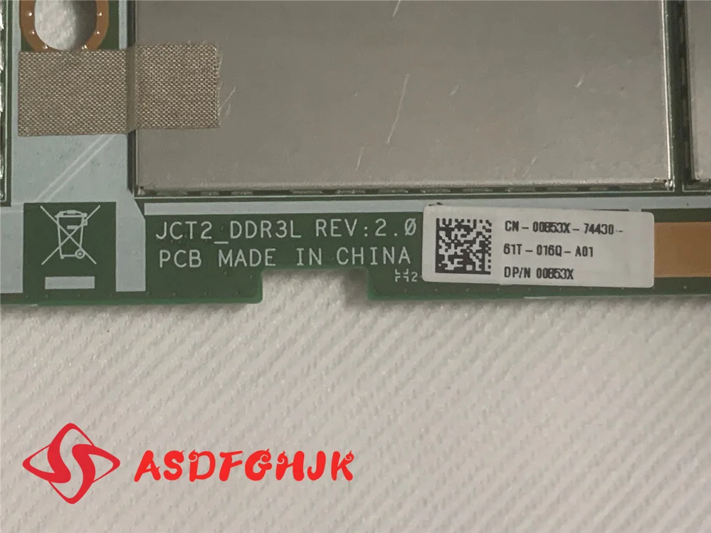 Original JCT2 DDR3L MAINBOARD FOR DELL VENUE 7140 TABLE MOTHERBOARD 0853X  test OK