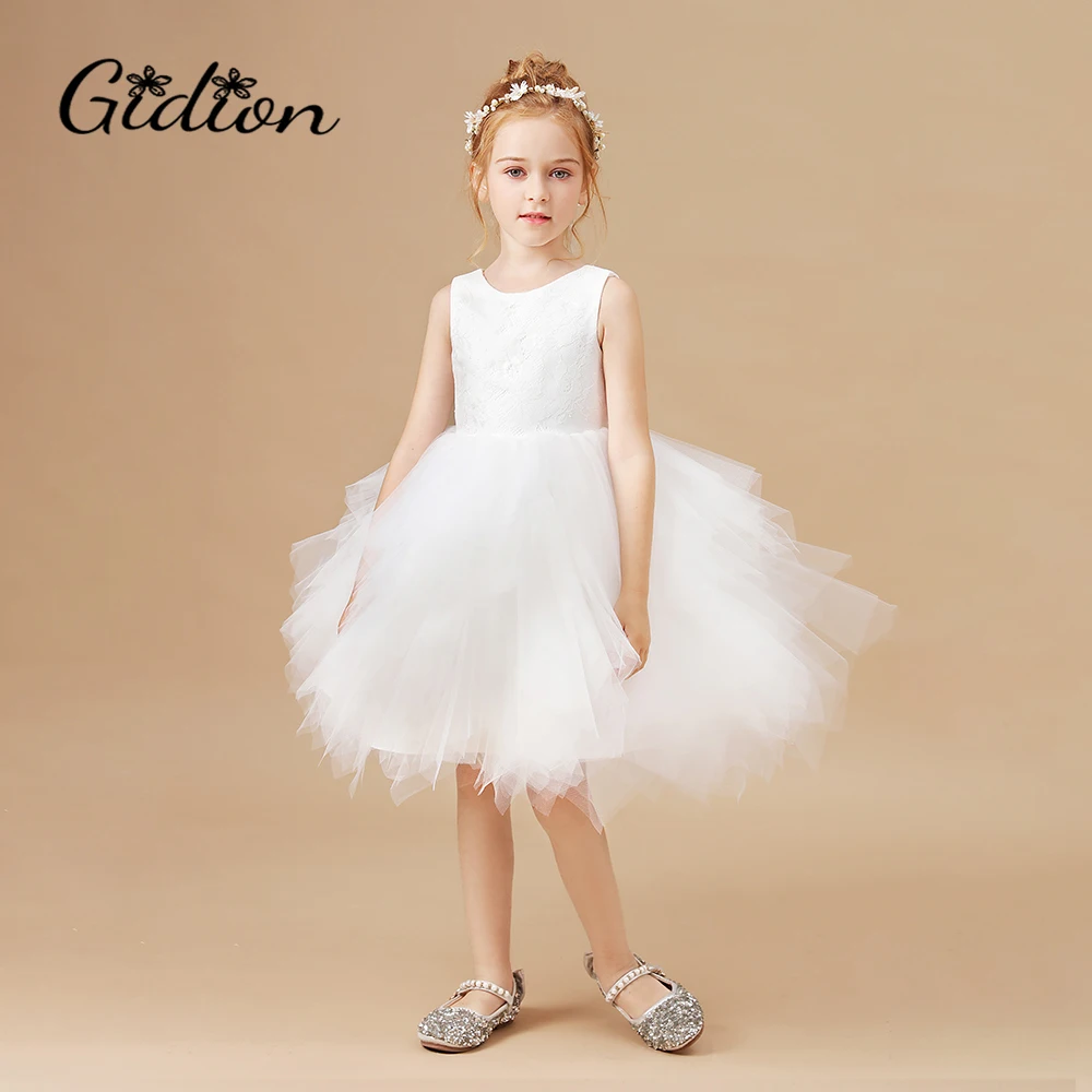 Flower Girl Dress For Children Tutu Ball Evening Birthday Party Ballet Banquet Pageant Prom Ceremony Junior Bridesmaid Dress