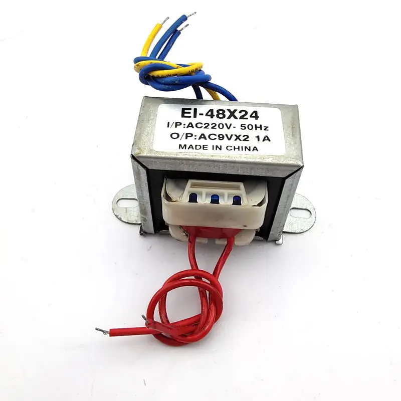 audio transformer 220V single turn dual 9V1A output AC AC power transformer electronic EI48*24 small audio speaker