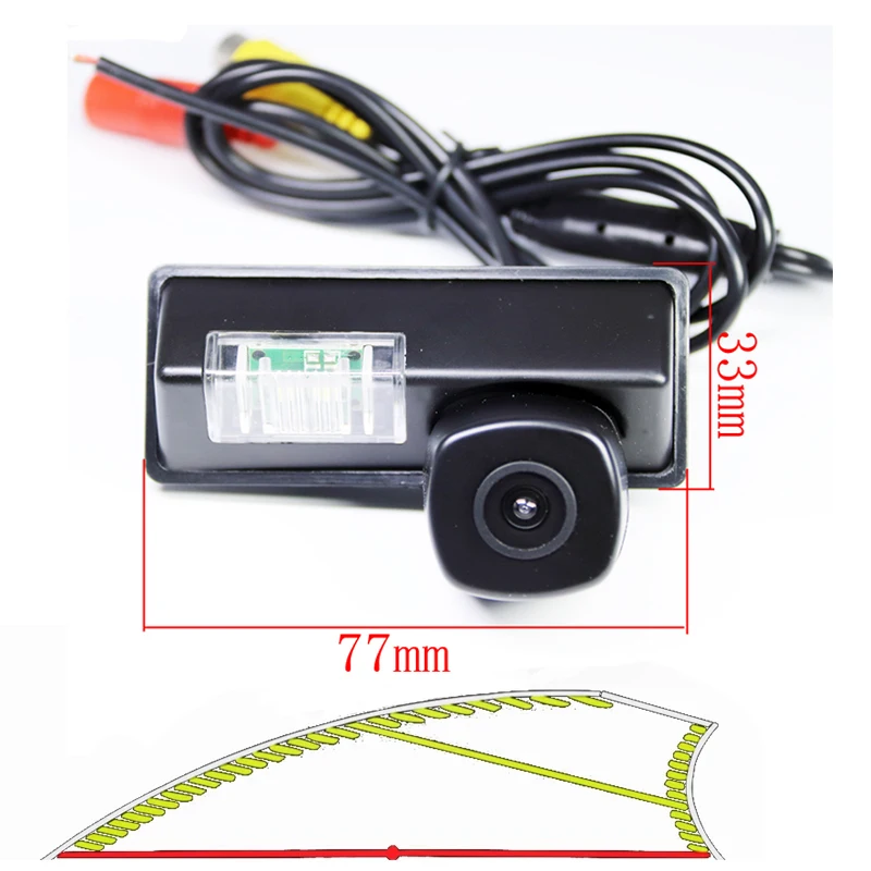 Dynamic Trajectory Tracking Car Rear View Reverse Backup Camera for Nissan Teana Maxima Sylphy Tiida Paladin Suzuki SX4 HD CCD