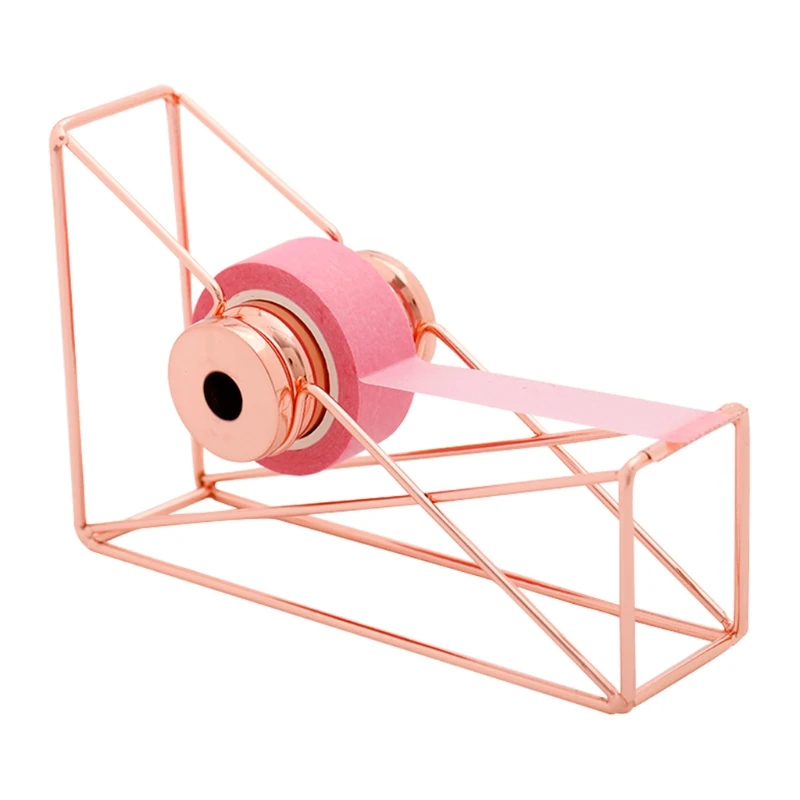Rose Gold Hollow เครื่องตัดเทป Washi TAPE Storage Organizer เครื่องตัดเทปเครื่องเขียนอุปกรณ์สำนักงาน