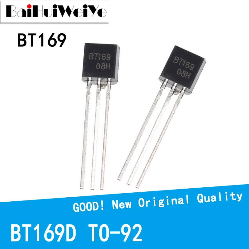 50PCS/LOT BT169D BT169  400V 0.8A TO-92 Triacs Thyristor New Good Quality Chipset