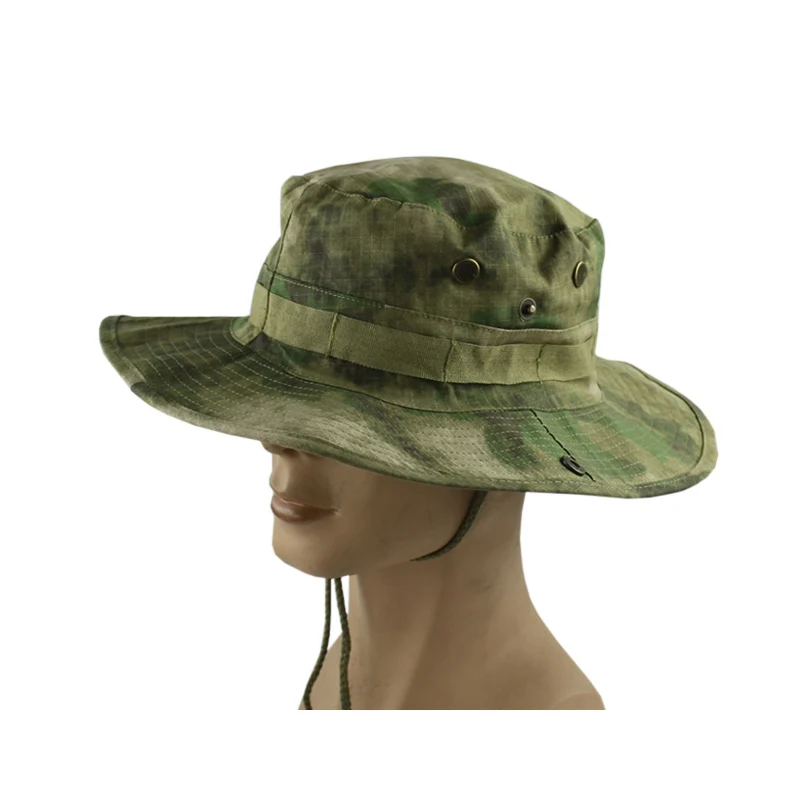 VULPO Outdoor Sports Camouflage Hat Tactical Bonnie Hat Hunting Hat Round-Brimmed Sun Hat Outdoor Camping Cap