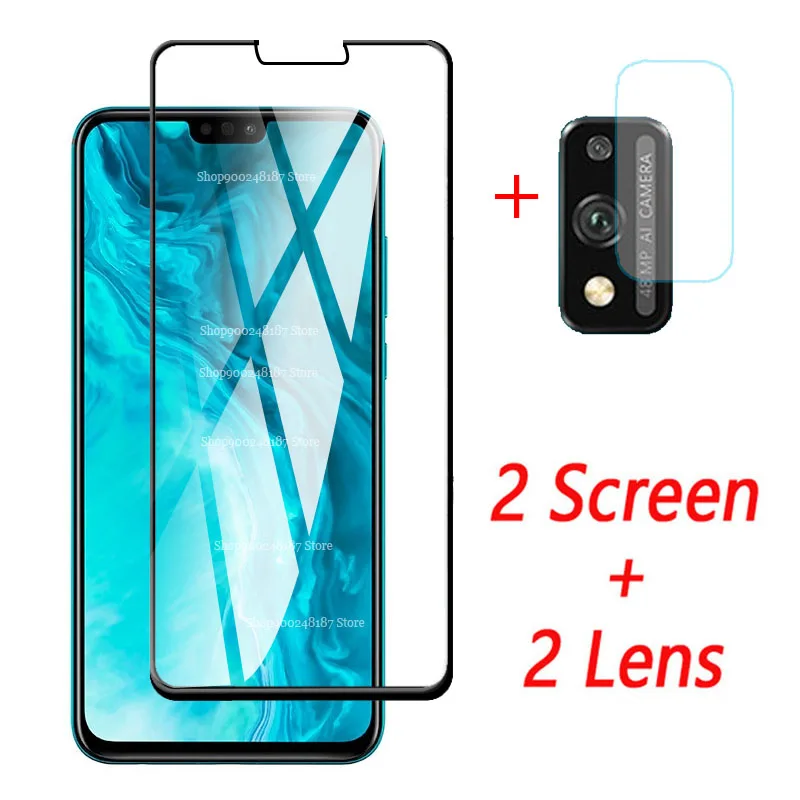 case on honor 9x lite cover tempered glass screen protector for huawei honor9x light 9xlite 9 x x9 protective phone coque honer