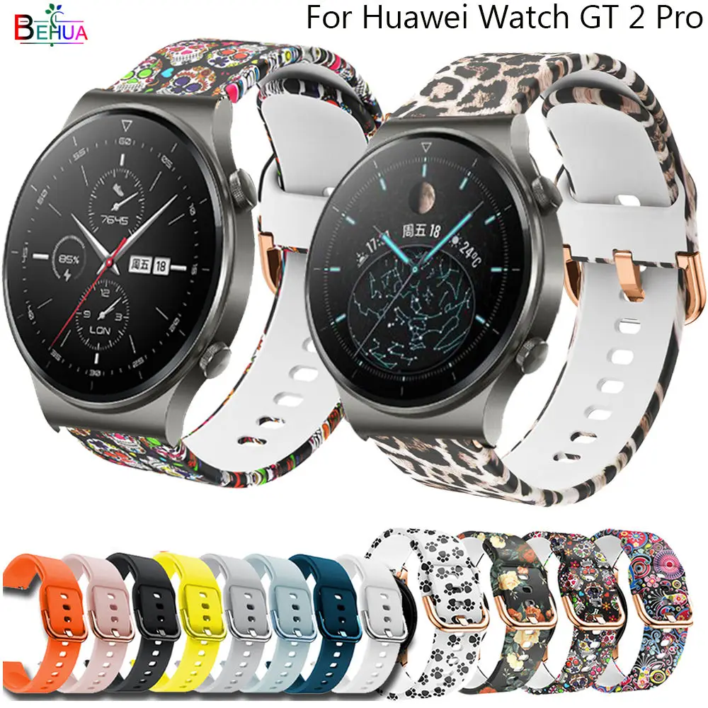 Gelang Jam 22MM untuk Huawei Watch GT 2 Pro/GT 2 46Mm/2e Silikon Wrist Strap untuk Samsung galaxy 3 45Mm Gelang Aksesoris