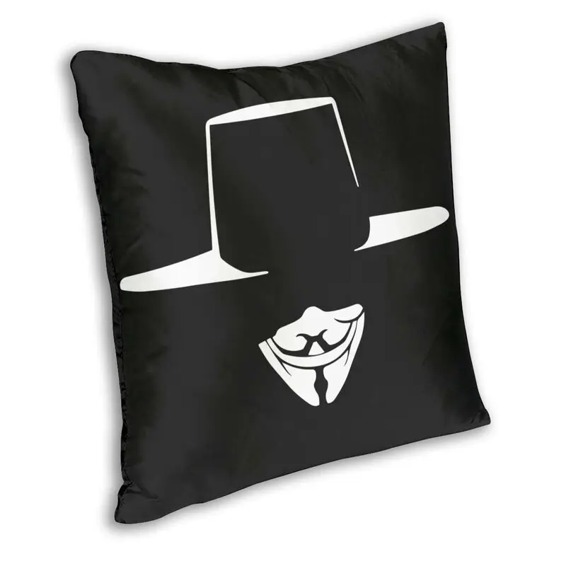 V For Vendetta Hacker Cushion Cover 40x40cm Home Decor 3D Print Anonymous Guy Fawkes Throw Pillow Case for Sofa Double Side