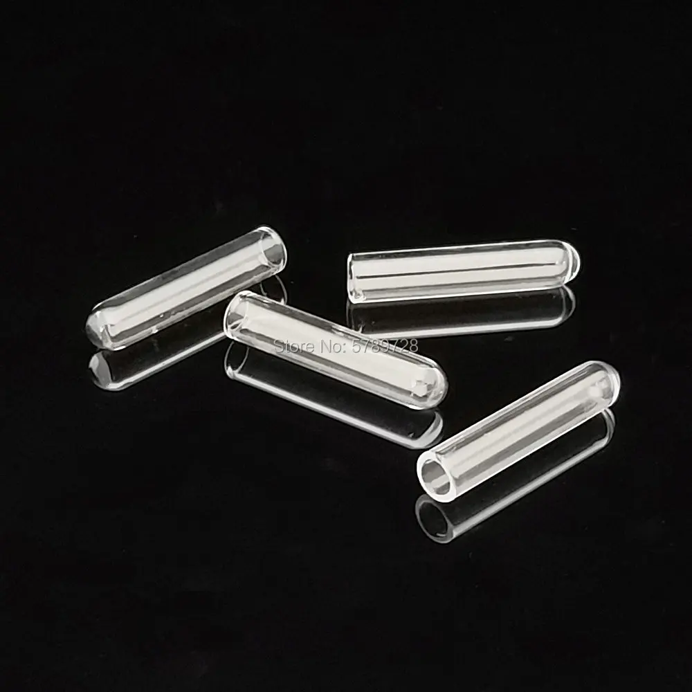 200pcs 6x30mm 6x50mm 7x30mm 7x50mm Mini Clear Glass Fermentation tube, duchenne tube for Teaching/medical/chemical experiment