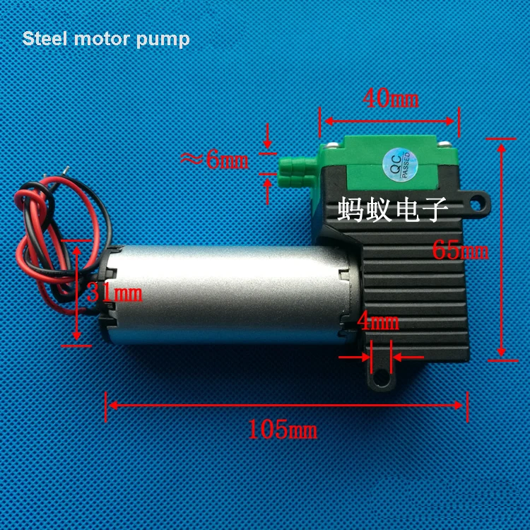 Quiet 12W Vacuum Suction Pump 12V/24V -75Kpa Diaphragm Air Pump 200Kpa 10L/M Long Lifespan