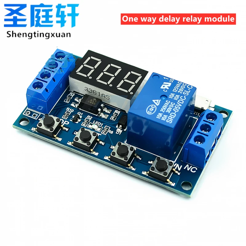 1 pz DC 6-30V supporto Micro USB 5V Display a LED automazione ritardo ciclo controllo Timer off interruttore ritardo relè 6V 9V 12V 24V