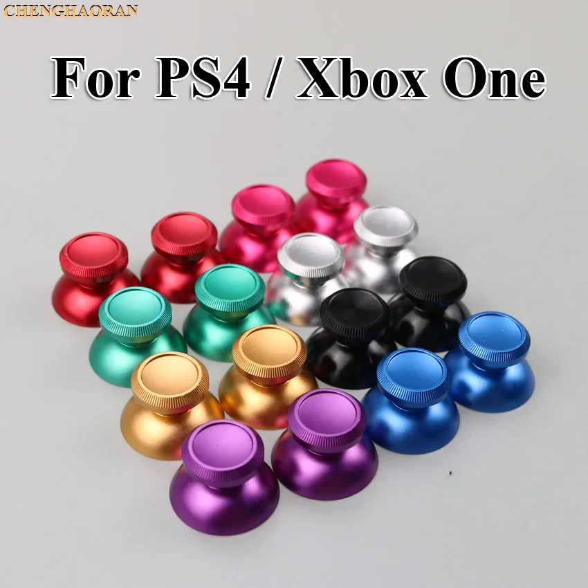 ChengHaoRan 2pcs 8 Colors Optional Universal Aluminum Alloy Metal Analog Joystick Thumb Cap stick For PS4 Xbox One Controller