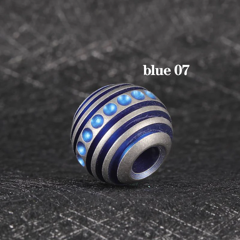 

1PC EDC Paracord Beads Blue Planet SeriesTitanium Alloy Lanyard Pendants Knife Beads Rope Cord Beads Pendants