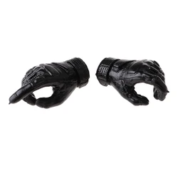 For 1/6 Scale Action Figure Male Body Parts - Men's Black Hand Gloves